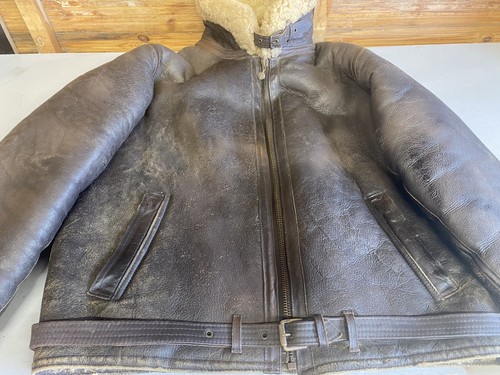 Ww2 leather sheepskin - leather,
