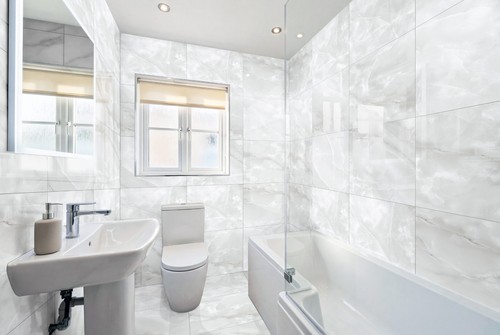Grey marble effect porcelain - effect,