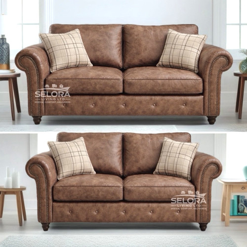 Oakley sofa set faux - faux, suede
