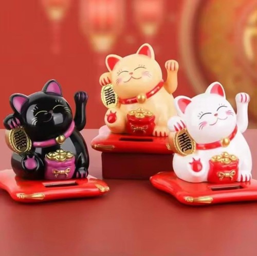 Lucky cat waving - cat, arm