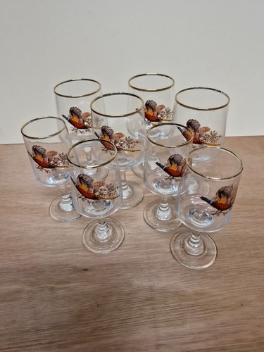 Set vintage gold rimmed - set, 8