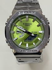 G-SHOCK GM2100 Metal with Green Dial Mens’ Boys’ Fashion Analog Digital Watchs