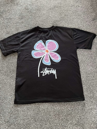 Stüssy black graphic - stüssy, flower