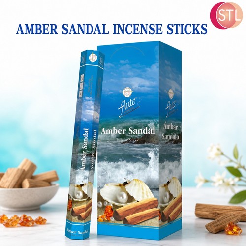 Amber sandal incense sticks - amber,