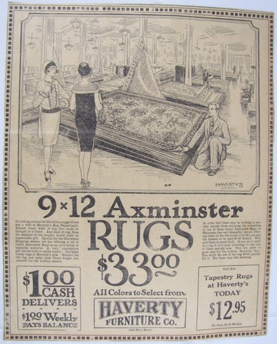 Vintage 1927 axminster floral - 1927,