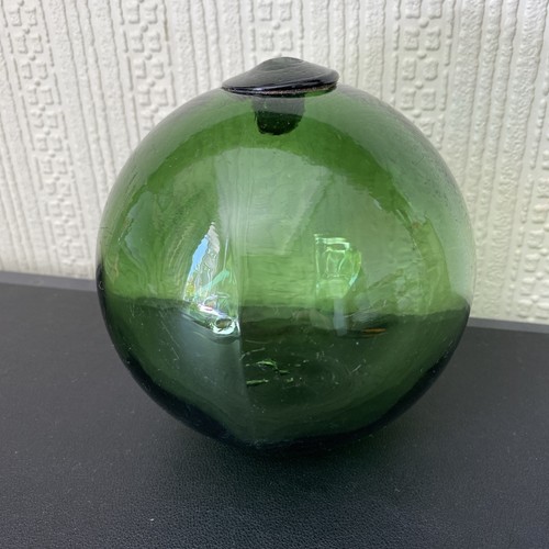 Vintage hand blown green glass - vintage,