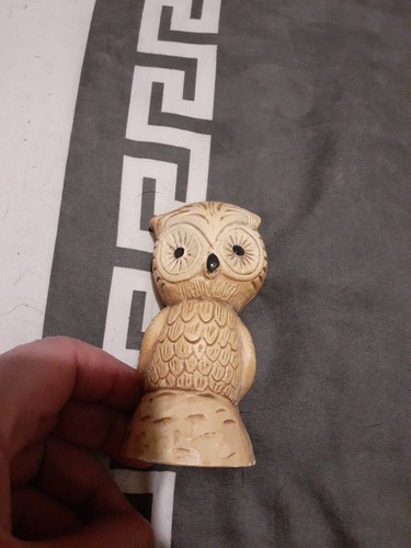 Ceramic owl statue - ceramic,
