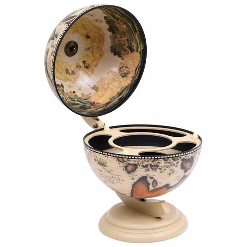 Eucalyptus wood tabletop globe - eucalyptus,