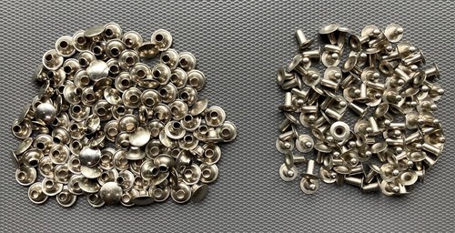 100 single cap rivets - rivets, nickel