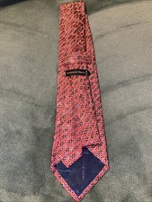 rare STEFANO RICCI TIE MENS 100% SILK RED GEOMETRIC HIGH QUALITY GREAT CONDITION