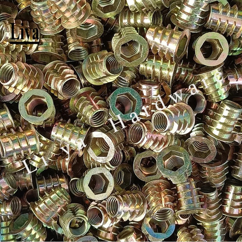 Wood insert nuts zinc - insert, m4-m8