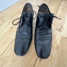 H By Hudson Black Leather  Brogue  Men’s  Formal Shoes Size 8