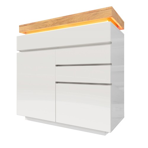 White high gloss sideboard - high,