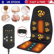 8-Mode Full Back Massage Vibration Cushion Car Chair Seat Pad Mat Heat Massager