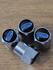 Ford Blue Dust Caps Valve Caps Universal Quality Stainless Steel 4 Pieces