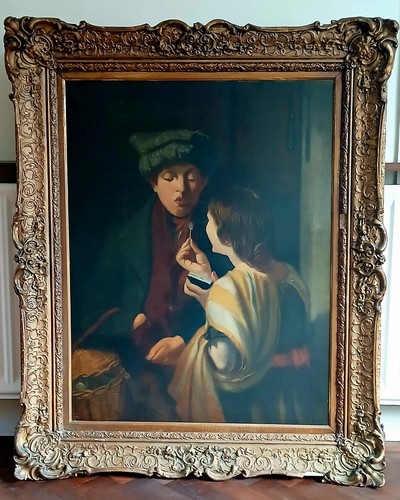 Antique oil painting the - antique, |