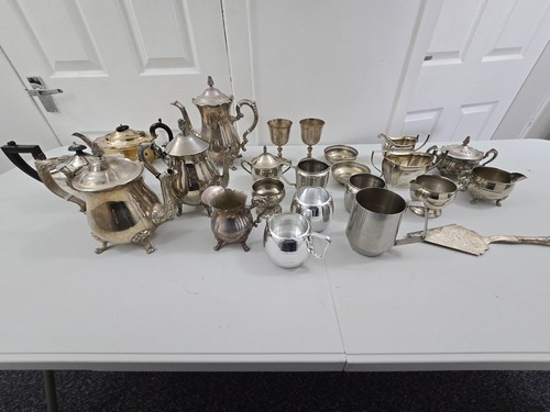 Large silver plated tea - plated,