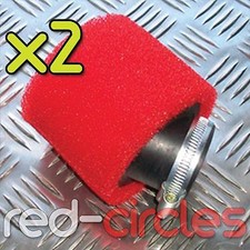 2x RED 35mm ANGLED PIT BIKE