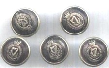 5 Original Royal Ulster Constabulary R.U.C Tunic Buttons lot
