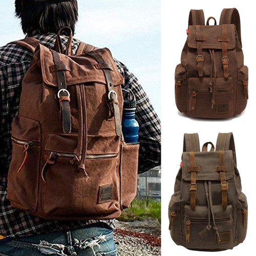 Vintage canvas backpack men - canvas,