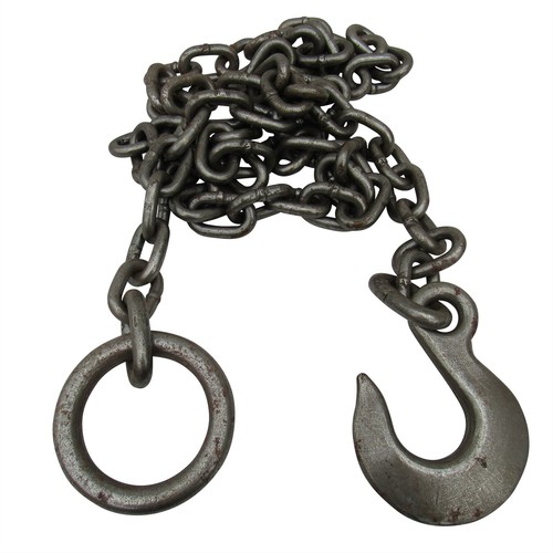 Tow chain hook and ring - chain, (12mm