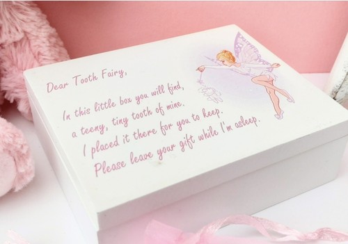 Tooth fairy box with - tooth, verse