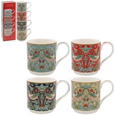 4 CHINA MUGS WILLIAM MORRIS