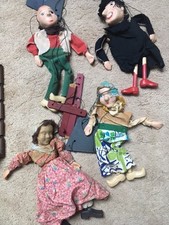 4 Vintage  String Puppets