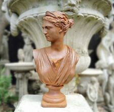 Cast Iron Rust Roman Greek Style Female Garden Ornament Art Modern Outdoor Decor