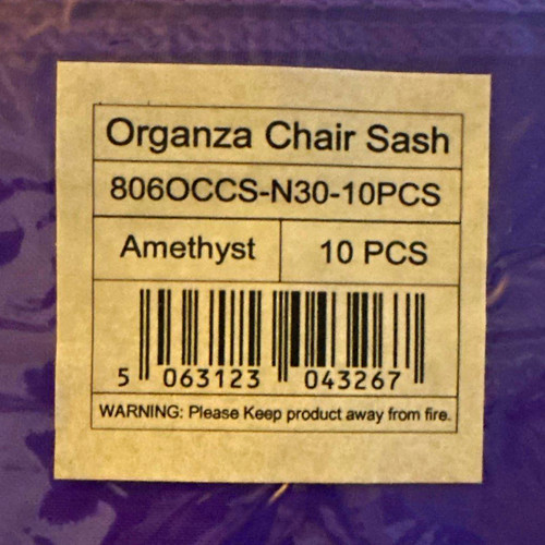 Organza chair sashes purple - chair,