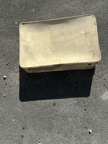 Vintage suitcase cream with - vintage,