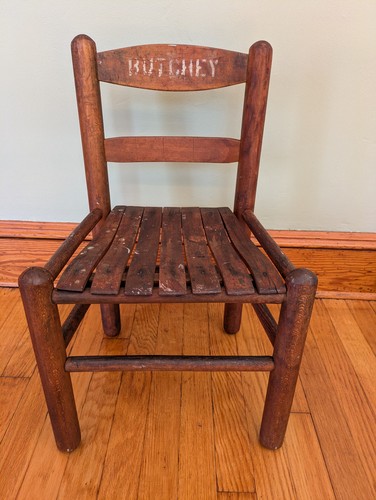 Vintage wooden child chair - wooden, child's
