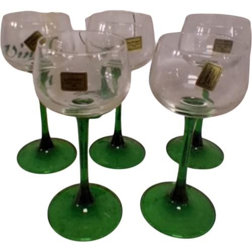 Vintage Luminarc Green Stem
