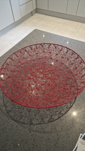 Red wire basket habitat - red,