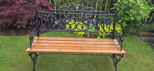 Antique french garden bench - french,
