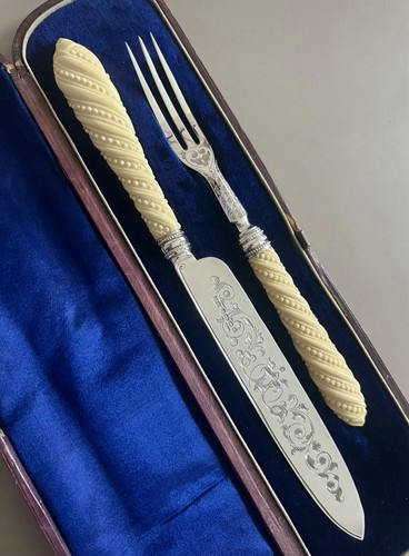 Antique solid silver cutlery - solid,