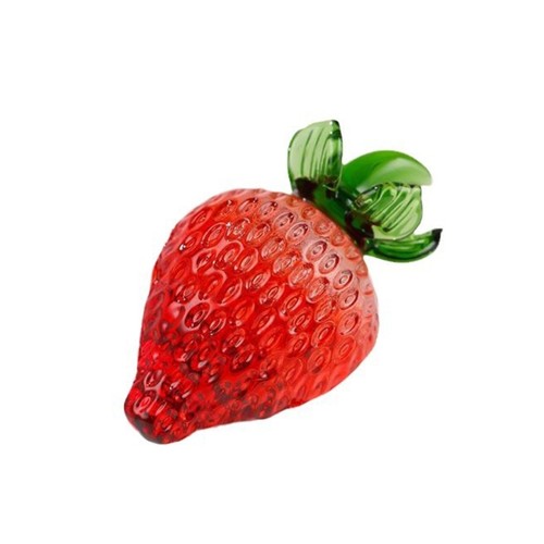 Crystal strawberry sculpture - strawberry,