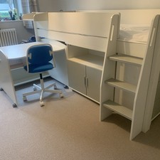 NEXT Mid Sleeper Bed in White