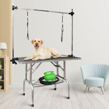 Pet Grooming Table Foldable Height Adjustable Dog Grooming Table w/ Loop Noose