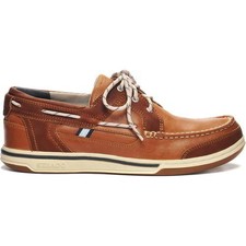 Sebago Triton Mens Brown Leather Sailing Boat Deck Shoes Size 8-12