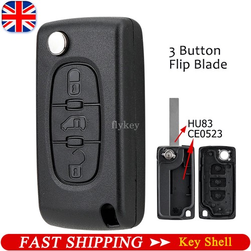 Button remote key fob case - key,