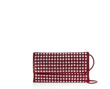 LOEFFLER RANDALL Charlee studded leather small shouder bag - WINE (Defective)