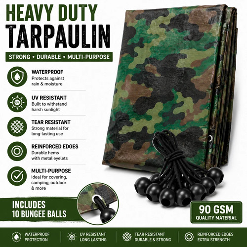 Camouflage tarpaulin with - with, 10