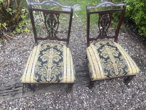 Pair antique nursing chairs - of,