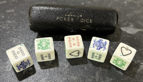 Vintage poker dice - dice, in