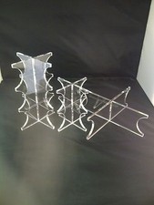 Clear Acrylic 3 Tier Wedding Cake Perspex Display Stand Set