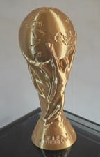 13cm Football World Cup Trophy - 3D Printed Art Display Model 13cm tall