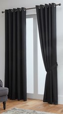 Blackout Curtains Thermal Ready Made Eyelet Ring- Energy Saving + Free Tie Backs