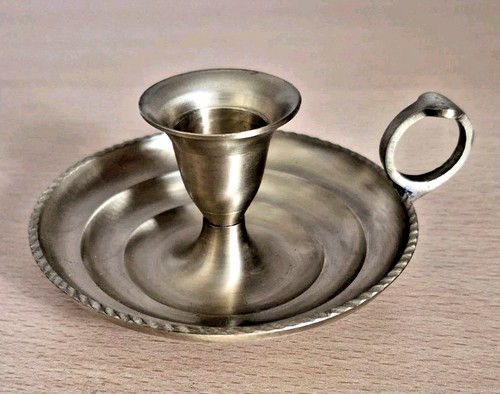 Vintage brass chamberstick - brass,