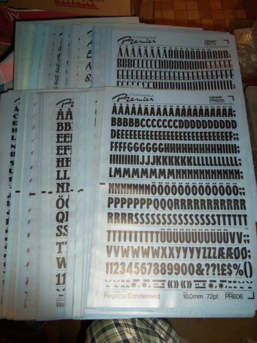 Nos letraset lettering - y.,